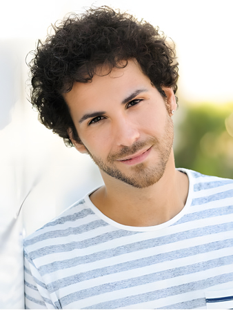 Lace Front Perfect Curly Short Men Wig