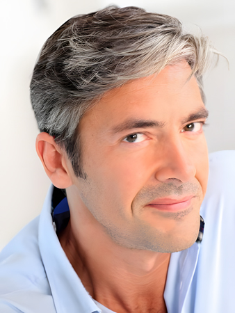 Flexible Lace Front Short Men Wig