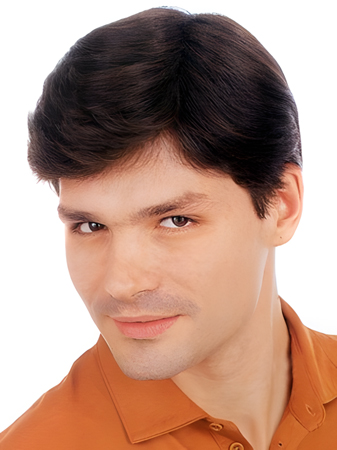 Hand-Tied Full Lace With Pu Mens Toupee