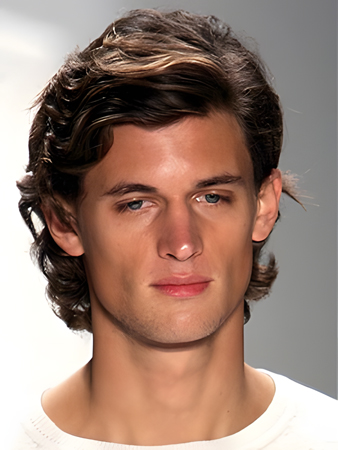 Natural Human Hair Wavy Lace Front Wig