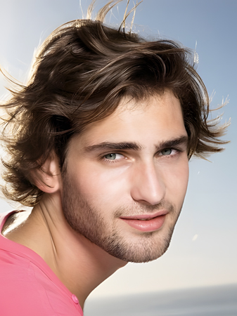 Shimmering Synthetic Wavy Lace Front Wig