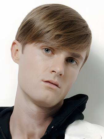 Short Straight Impressive Human Hair Mens Wig