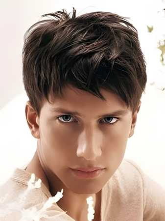 Short Remy Human Hair Capless Mens Wig