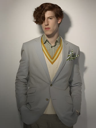 Cool Short Synthetic Lace Front Mens Wig