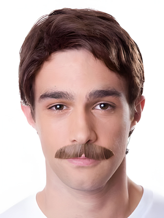 Synthetic Wavy Short Capless Mens Wig