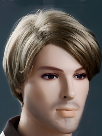 Stylish Soft Blonde Short 6 Inch Mens Wig