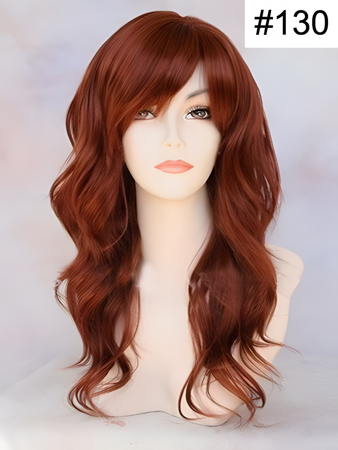 Stunning Long Auburn Red Big Wavy Wig