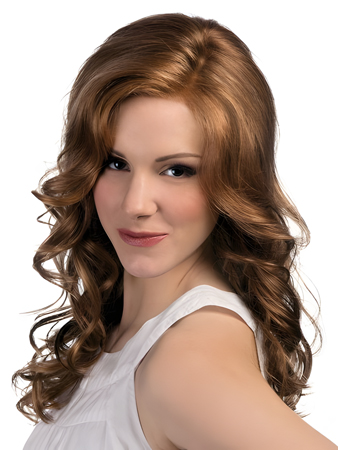 Most Popular Long Lace Front Synthetic Wig with Spiral Wavy