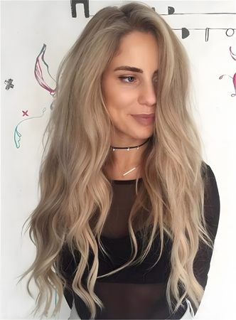 Amazing Wavy Long Synthetic Lace Front Wig