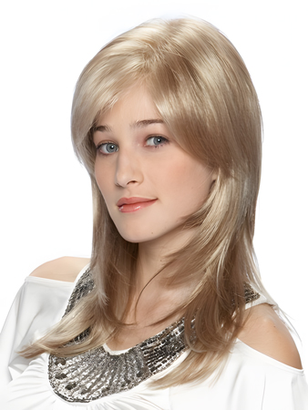 Beautiful Layered Light Blonde Lace Front Synthetic Wig