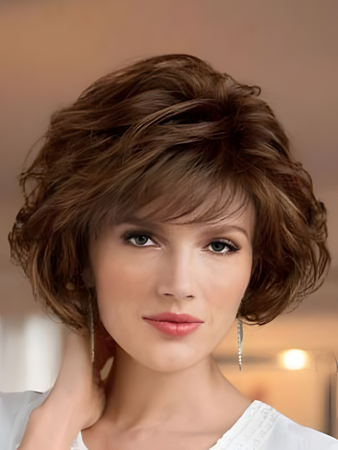 2018 New Style Wavy Look With Textured Synthetic Wig