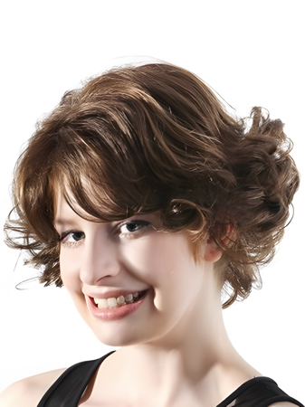 Good Looking Medium Straight Brown Synthetic Wig