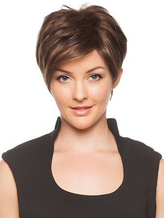 Romantic Capless Brown Straight Short Wig