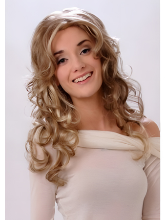 Classic Long Wavy Monofilament Blonde Wig