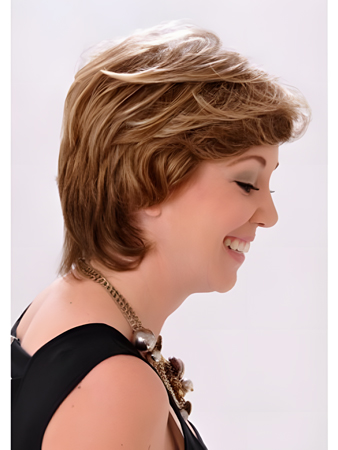 Chic Short Wavy Monofilament Brown Perfect Wig