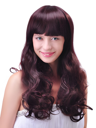 Fashion Comfortable Long Synthetic Wavy Capless Wig