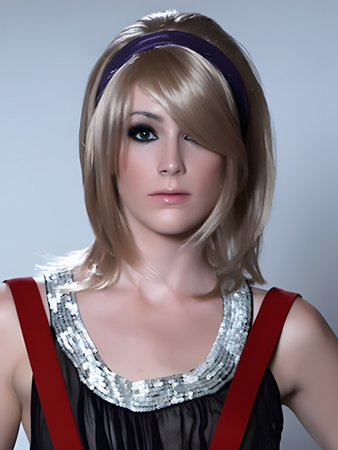 Medium Wavy Gorgeous Blonde 3/4 Wig