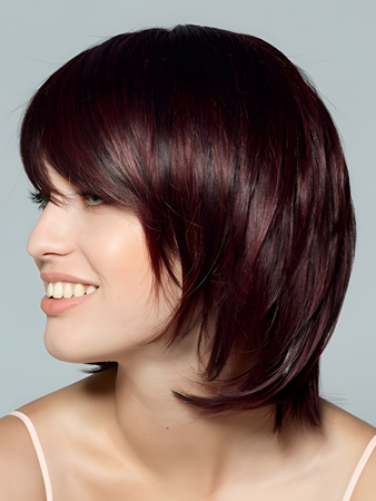 Pleasant Straight Lace Front Synthetic Wig