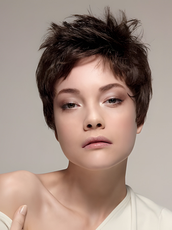 Attractive Short Straight Lace Front Synthetic Wig