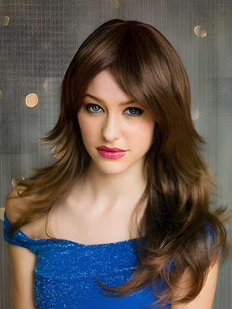 Modern Capless Synthetic Straight Long Wig