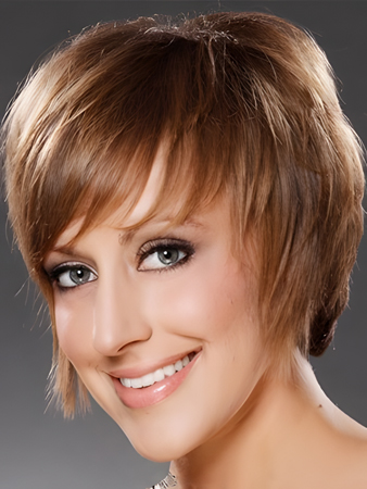 Short Synthetic Straight Capless Wig