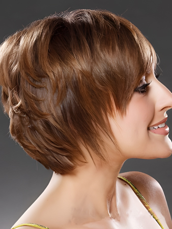 Short Synthetic Straight Capless Wig