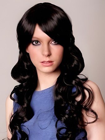 Pleasant Synthetic Wavy Capless Wig