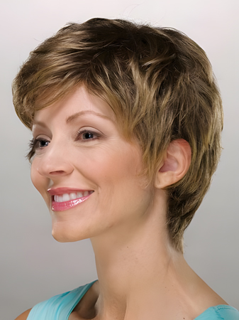 Beautiful Short Boy Cut Layered Cynthia Synthetic Wig