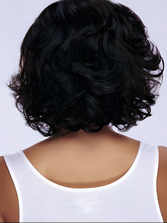 Gorgeous Wavy Capless Short Synthetic 3/4 Wig