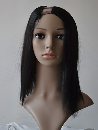 Medium Natural Straight U Part Wig