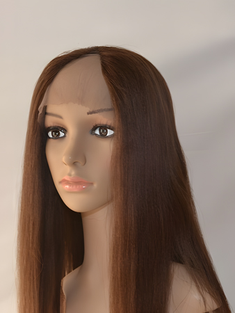 Long Straight Lace Front Human Hair U Part Wig