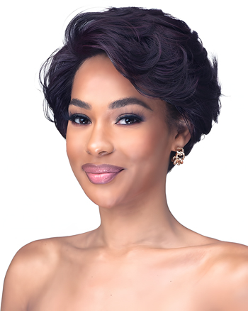 Elegant Finger Wave Pixie Wig for Black Women – Short Wavy Vintage Style Synthetic Hair
