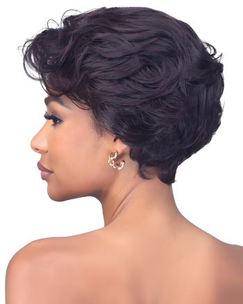 Elegant Finger Wave Pixie Wig for Black Women – Short Wavy Vintage Style Synthetic Hair