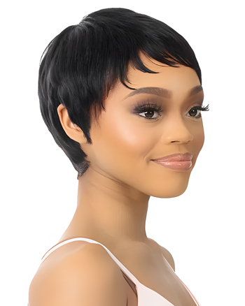 Short Pixie Cut Wig for Women – Natural Black, Heat Resistant Synthetic Hair, Lightweight Daily Wig