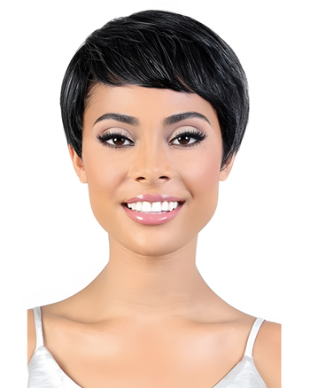 Short Pixie Cut Wig – Natural Black Synthetic Hair Wig for Women