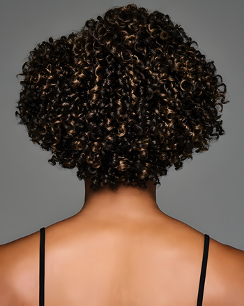 Natural Short Afro Curly Wig – Fluffy Kinky Curls in Jet Black for Bold Volume