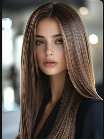 Ash Brown Straight 13x4 Lace Front Human Hair Wig – Long Silky Natural Look