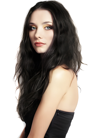 Wavy Human Hair Full Lace Wig