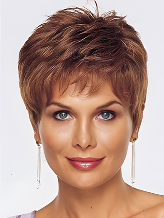 Hand Tied Lace Front With Mono Short Human Hair Wig