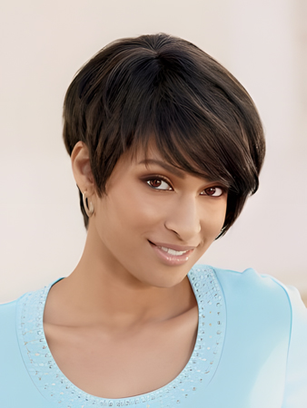 Gorgeous Short Straight Capless African American Wig