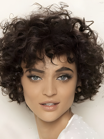Curly Full Lace Remy Human Hair Wig