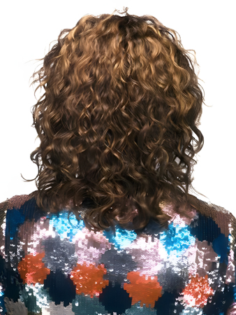 Loose Spiral Wavy Human Hair African American Wig