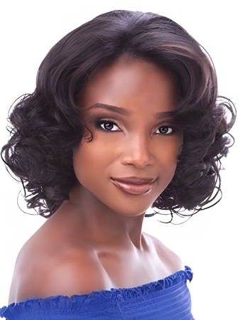 Elegant Human Hair Wavy Lace Front Wig