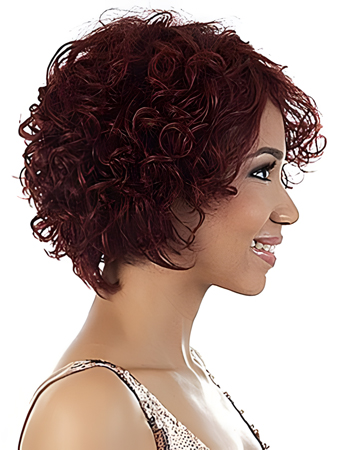 Human Hair Capless Wavy African American Wig