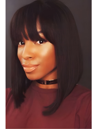 Modern Capless Remy Human Hair Straight Wig