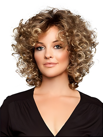 Voluminous Lace Front Remy Human Hair Curly Wig