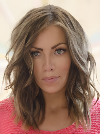 Layered Wavy Remy Human Hair Lace Front African American Wig