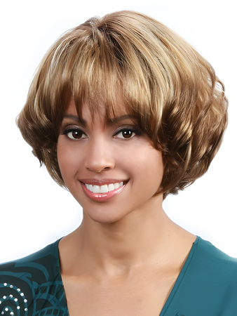 Affordable Capless Wavy Synthetic African American Wig