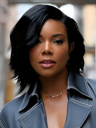 Shimmering Wavy Lace Front African American Synthetic Wig