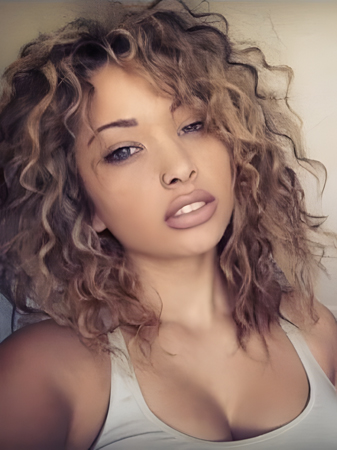 Chic Lace Front Curly Remy Human Hair African American Wig